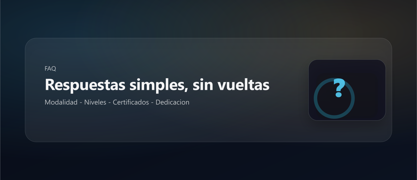 Banner de preguntas frecuentes